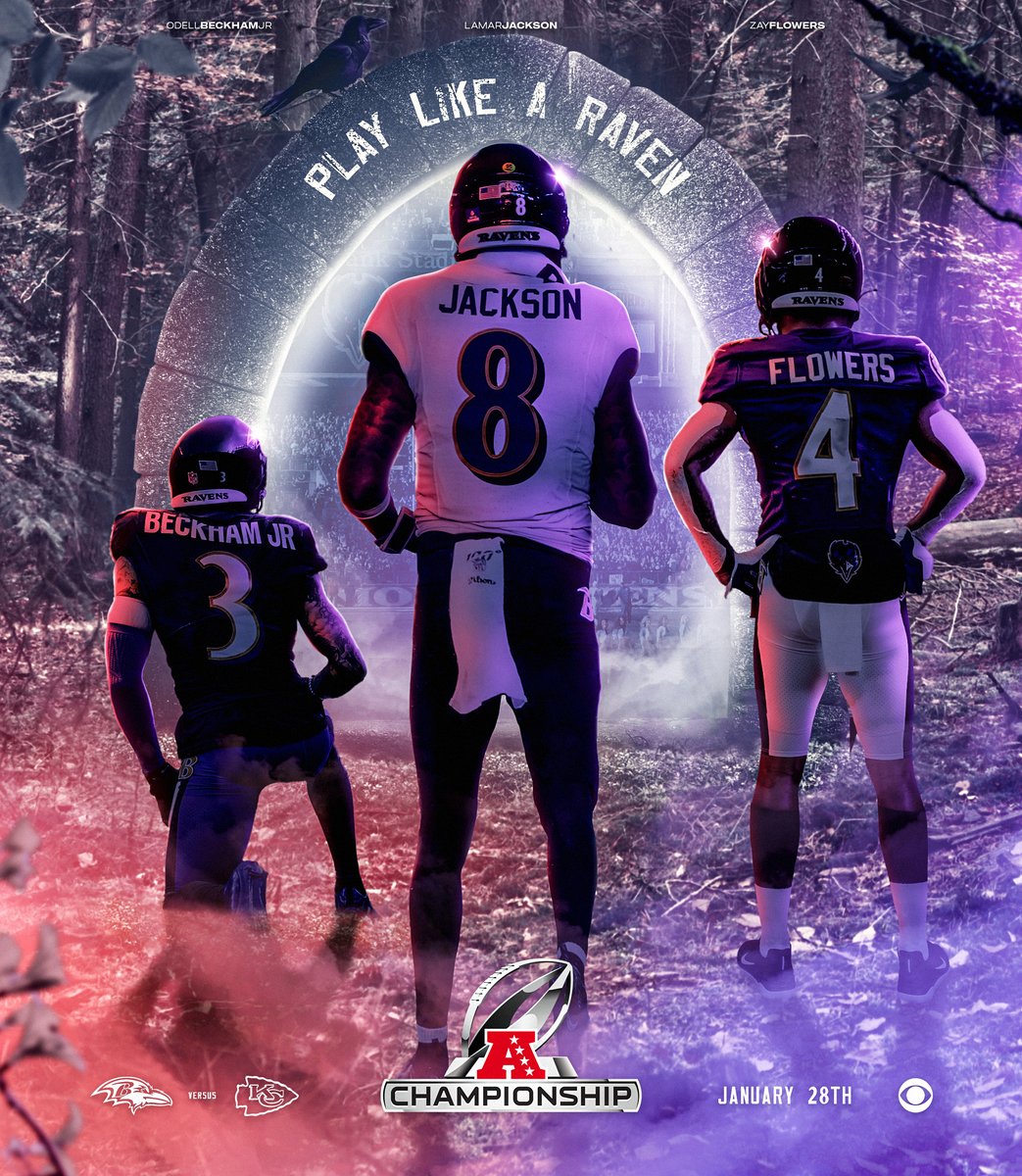 Ravens AFC Championship Graphic

Wanting to start practicing some more with traditional sports and of the teams remaining I really don't see anyone coming close to beating the Ravens

#RavensFlock