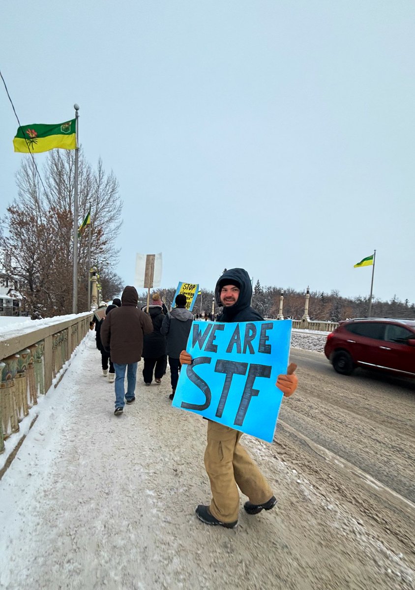 mr_spencermack's tweet photo. Day 2 of strike. Teachers will continue to fight for the @SaskParty to fund our education system adequately. We want the needs of our students to be met by addressing class size and complexity! @PremierScottMoe @jeremycockrill #WeAreSTF @SaskTeachersFed https://t.co/RGP4keQfLg