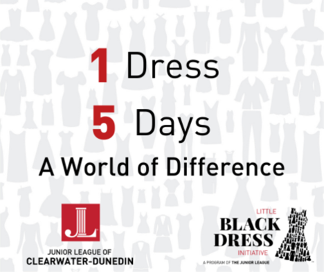 Day 1 of #LittleBlackDressInitiative is here! For 5 days, Junior League of Clearwater-Dunedin advocates wear the same black dress to raise awareness about poverty in North Pinellas. Support the Initiative JuniorLeagueLBD.org.
#LBDI #JuniorLeague #JLCDWearsLBD #JLCD #JLofCD