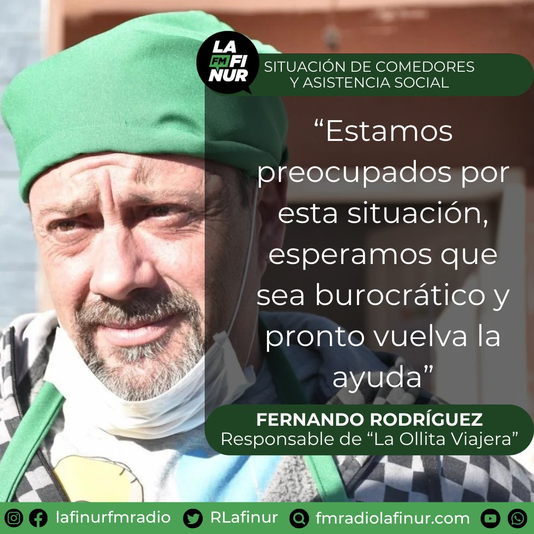 Fernando Rodríguez: “La gente humilde es las que más se acerca y ayuda”

El integrante de La Ollita Viajera comentó la situación que atraviesa el comedor.

#fmradiolafinur
#entrevistas
#laollitaviajera