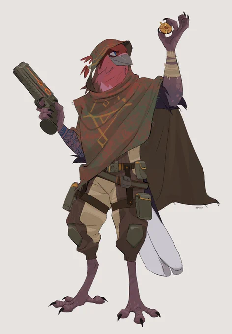 a cool scribbly birb!