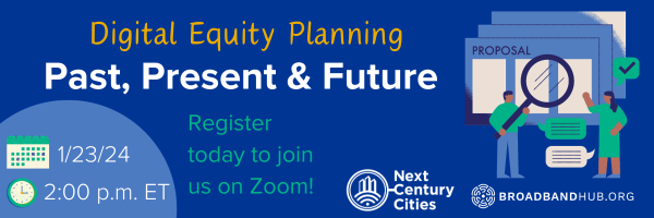 TOMORROW | Join NBRH experts as they review state digital equity plan highlights, successful coalition-building strategies, and how local leaders can prepare for Digital Equity Capacity Building and Competitive Grant Programs. Register today: bit.ly/3RSTafF