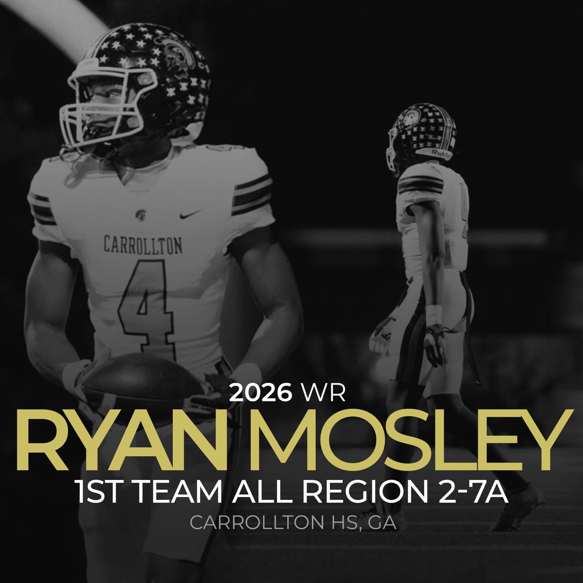 ryanMosley0's tweet photo. Put y’all on notice my sophomore season, Grateful to have made 1st team All-Region! I’m Not Satisfied More work to be done‼️JR SZN it’s 🆙🍿#nevercountmeout #nodaysoff #keepworking #letsgo
@Carrollton_High @CoachJoeyKing @JoshBarge12 @TheCoach_Barge @Coach_JMonty @BALLERSCHOICE1 @CoachMIL1 @JeremyO_Johnson @DemetricDWarren @RivalsFriedman @SWiltfong247 @ErikRichardsUSA @On3Recruits @RecruitGeorgia