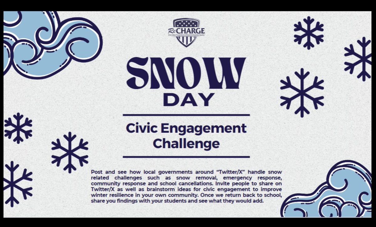 CoachHendrix04's tweet photo. How does your area help prepare for Snow Days? If you see this, drop your answers below! #SnowDay @KEDCGrants @KyCharge #ReCharge ❄️ ⛄️ https://t.co/kMmf3HHf12