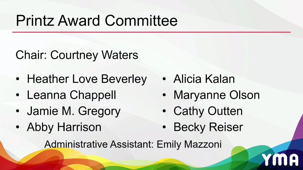 @alalibrary #alayma #LibLearnX24 #printzaward #printz