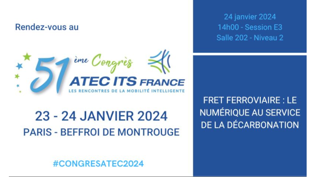 Nous participons au Congrès ATEC ITS France au BEFFROI DE MONTROUGE ! Profitons de cette occasion pour discuter de vos projets d' #innovation💡! #mobilités #ITS #CongresATEC2024 #ferroviaire #ATECITSFrance #CIL4Sys #Sim4Sys