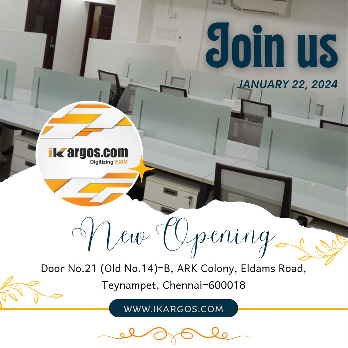 ikargos_com's tweet photo. While the world waited with bated breath for the “Pran Pratishtha” of Shri Ram in #Ayodhya, we at https://t.co/h0NVYjJfli were doubly thrilled since the occasion also marks the #inauguration of our new four times the previous office at #Chennai by our co-founders @prashant1982 https://t.co/HBBHLi3DxB