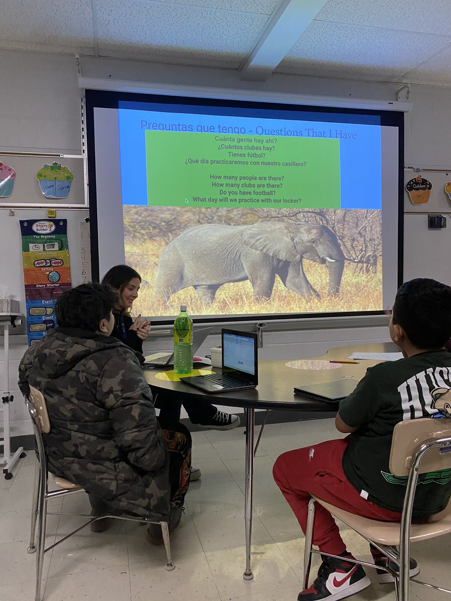 MrsCosRoom's tweet photo. Practicing for our upcoming transition meetings.  These 5th graders did an awesome job presenting to their peers👏🏼 https://t.co/fGrQu3Xmqp