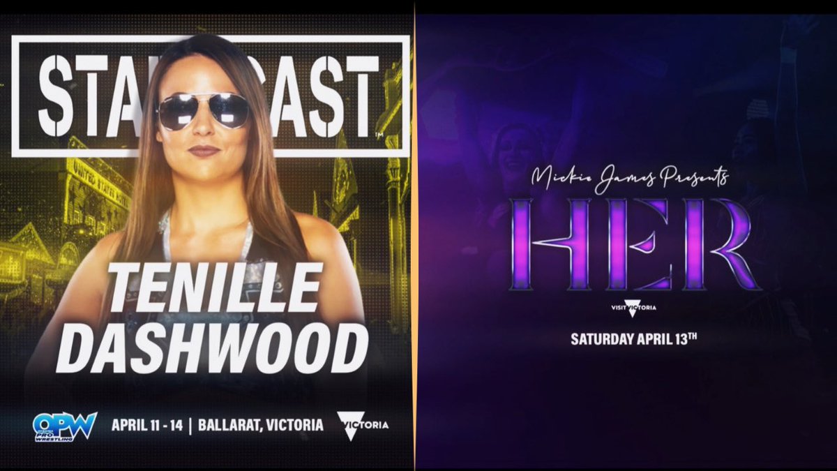 ICYMI:

@TenilleDashwood to compete at @MickieJames 'HER' -- signs on for @StarrcastEvents DownUnder 🇦🇺 @opwlive 

🔗mickiejames.com/post/tenille-d…

#WWE #TNAWrestling #Starrcast