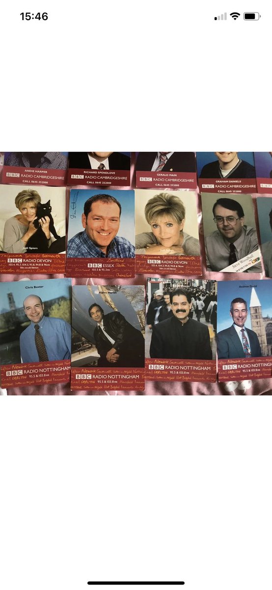 Big job lot of ex BBCLR presenter cards on ebay.. i spot one @cbaxteradio and former music man Steve Woodhall no less! @RadioMugs