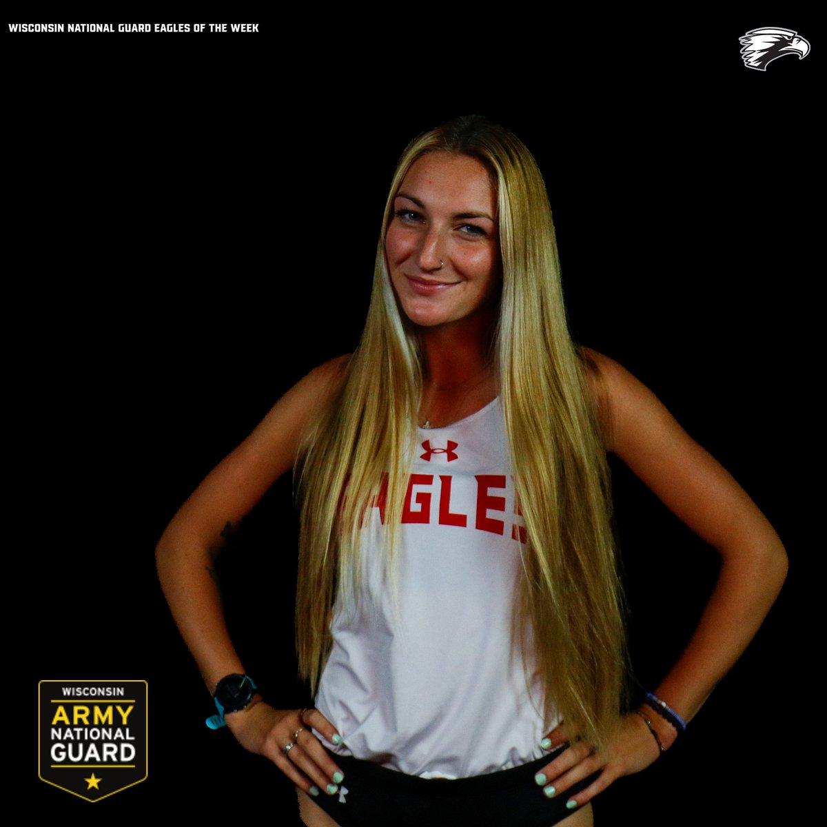 edgewoodeagles's tweet photo. Wisconsin National Guard @EwoodXCTF Student-Athletes of the Week: @ally_verbs &amp; Blaine Springer

🦅Verbauwhede took the win and school record in the 3,000 meter run. She finished in PR time of 10:07.97. 
🦅Springer broke a 13-year-old school record in the 800 - 1:58.10 https://t.co/f3LIv9IGJo