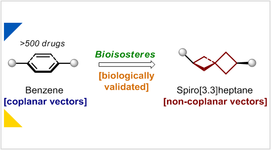 We love to increase the repertoire of saturated benzene bioisosteres for medchemists! Today in @angew_chem: bit.ly/3SrPovh