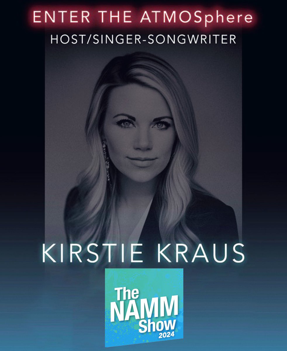 KirstieKraus's tweet photo. Happy to announce I will be at @NAMM 2024 in #LosAngeles next week (1/24-1/28) to represent our YouTube Show #entertheatmosphere with @jeffhuskins out of #bmgstudioa ๐๐ผ๐ถ
โก๏ธ https://t.co/mJLwRl73Mu
@BMGNashville #namm #NAMM2024 #atmos #dolbyatmos @NAMMShow https://t.co/z3aHf4HPEG