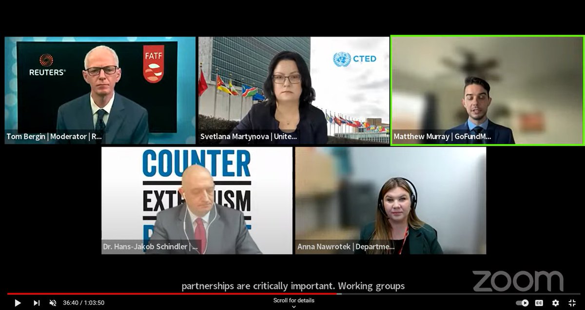 Missed our webinar on Crowdfunding for terrorism financing?  
Watch the recording of the panel discussion between private and public sector experts on a range of issues, incl. risk assessments &amp; public-private partnerships

📺youtube.com/watch?v=sLMwvP… 
or 
fatf-gafi.org/en/topics/meth…