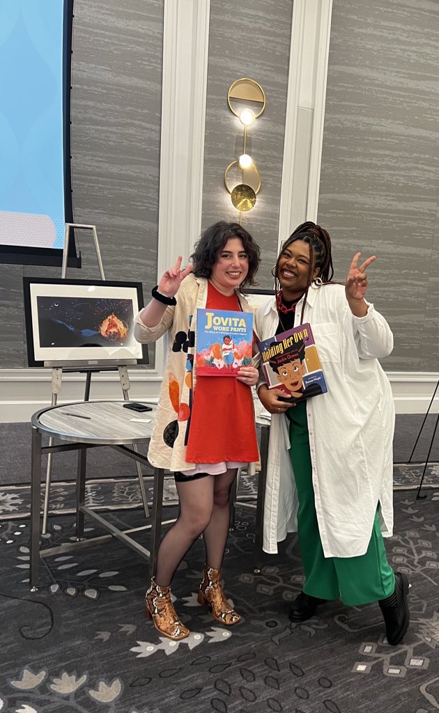 When two baddies are ALA Book Award winners! Couldn’t be happier to share such high achievements with my good friend, peer and agent rep buddy (shout to our agent Hannah Mann) @thisismollym 💚