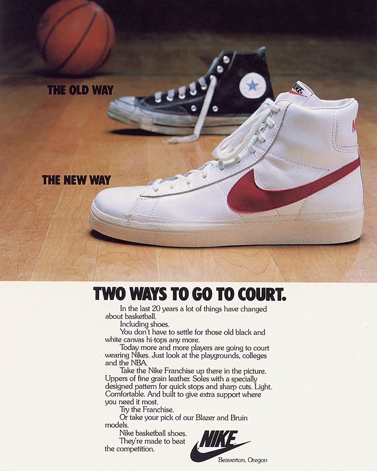 The Ad Professor on X 8. Nike Principle Old vs New The Old Way Converse The New Way Nike Genius framing. https t inJ4jGiC3p X