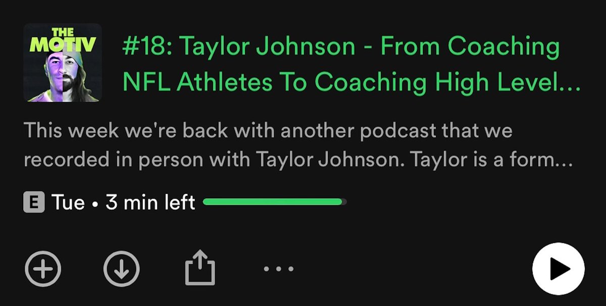 NickBrowne_'s tweet photo. If you want to find success... 

And perform at the highest level - this will help. 

Taylor Johnson is a  former NFL performance coach...

Who managed to use his knowledge of nutrition, fitness and cognitive performance to change the world of Esports...

And is now facilitating breakthroughs for high-achieving  executives. 

In this episode of The Motiv, Taylor not only reveals the proven principles of high performance... 

But...

- 4 things you must do to change any area of your life. 
- His #1 trait (anyone can develop) to find success. 
- The 70/20/10 rule for high performance. 

And whole bunch more.

Look, if you've got big goal you want to accomplish but you're not quite there yet...

Tune in and get some game from Taylor!