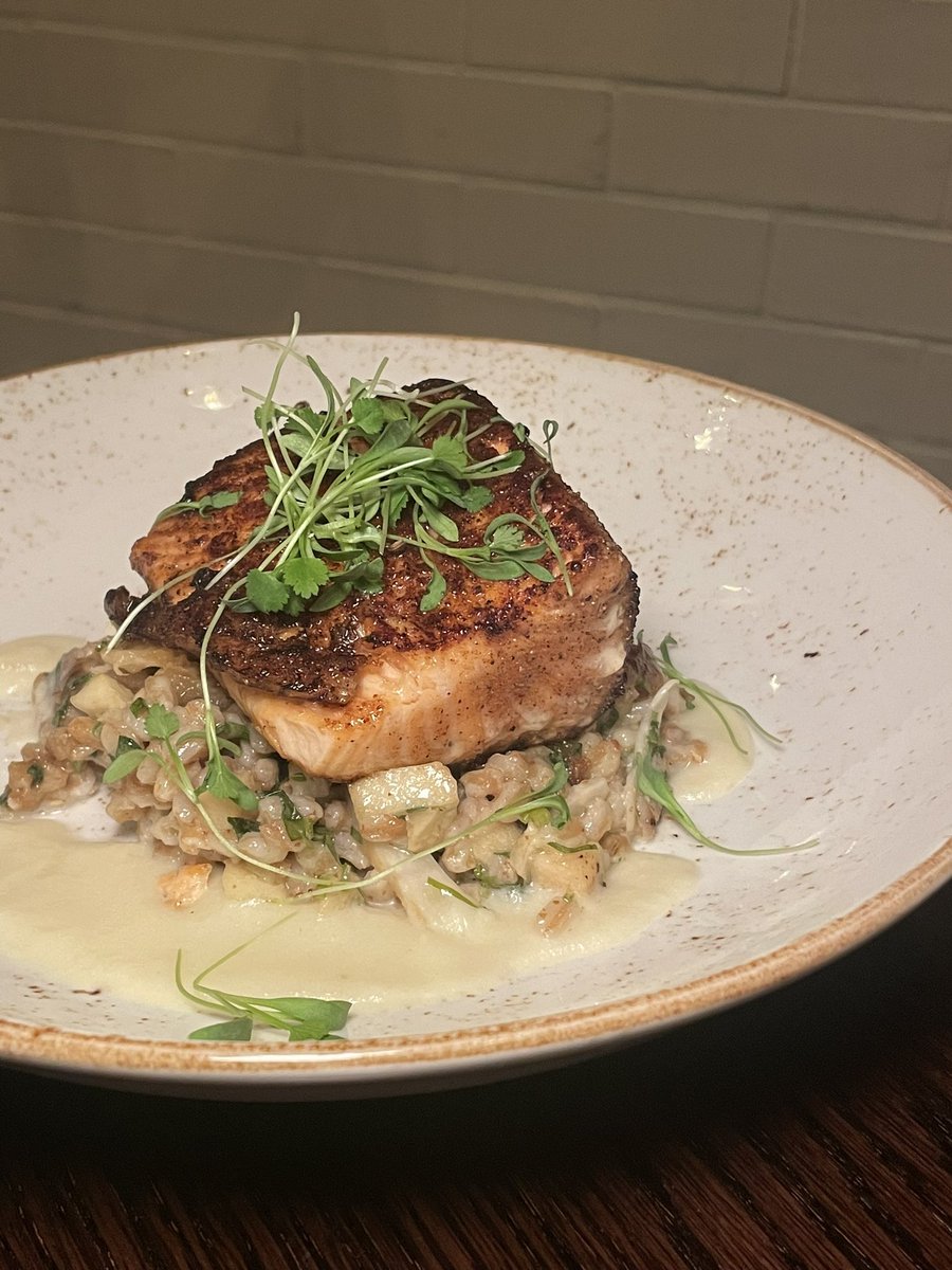 RedOwlTavern's tweet photo. CCDRW has returned! 🤤 

Treat yourself to our Pastrami Spiced Salmon, elegantly perched on a warm apple and farro salad with caramelized fennel to top it off. https://t.co/9lFm7Tj1S3