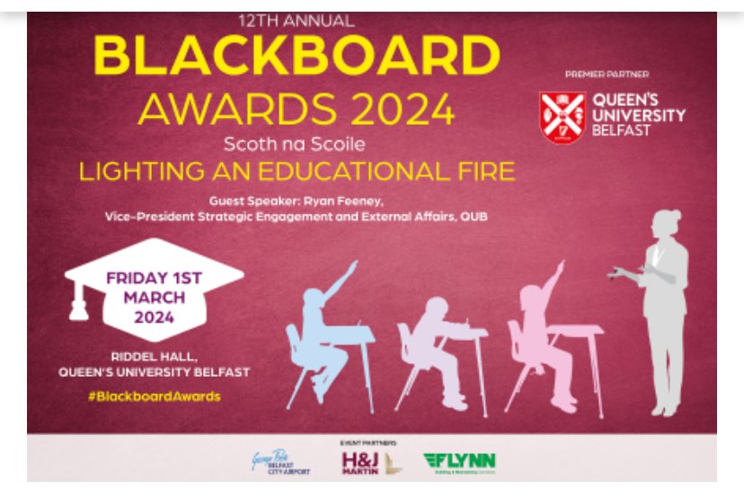 StOPPSBelfast's tweet photo. 🎖️🎖️Blackboard Teaching Award Nominee🎖️🎖️@QUBelfast 

Congratulations to Miss Collins Year 3 who has been nominated for Blackboard Award. https://t.co/hl2lpKwzsZ