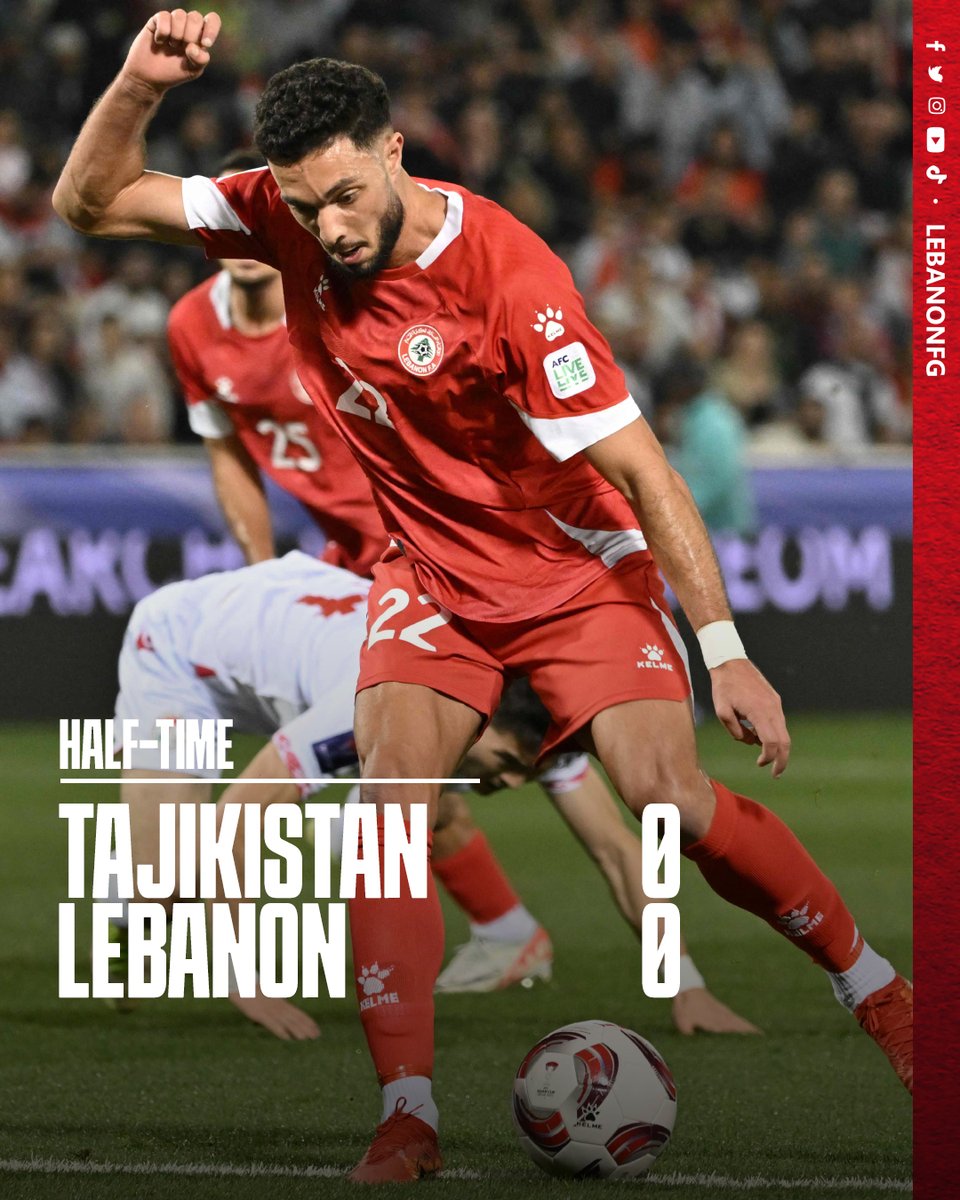 LebanonFG's tweet photo. Good half. We had chances, and we almost conceded a goal or two.

What do we need in the second half? https://t.co/YymZXElxM9