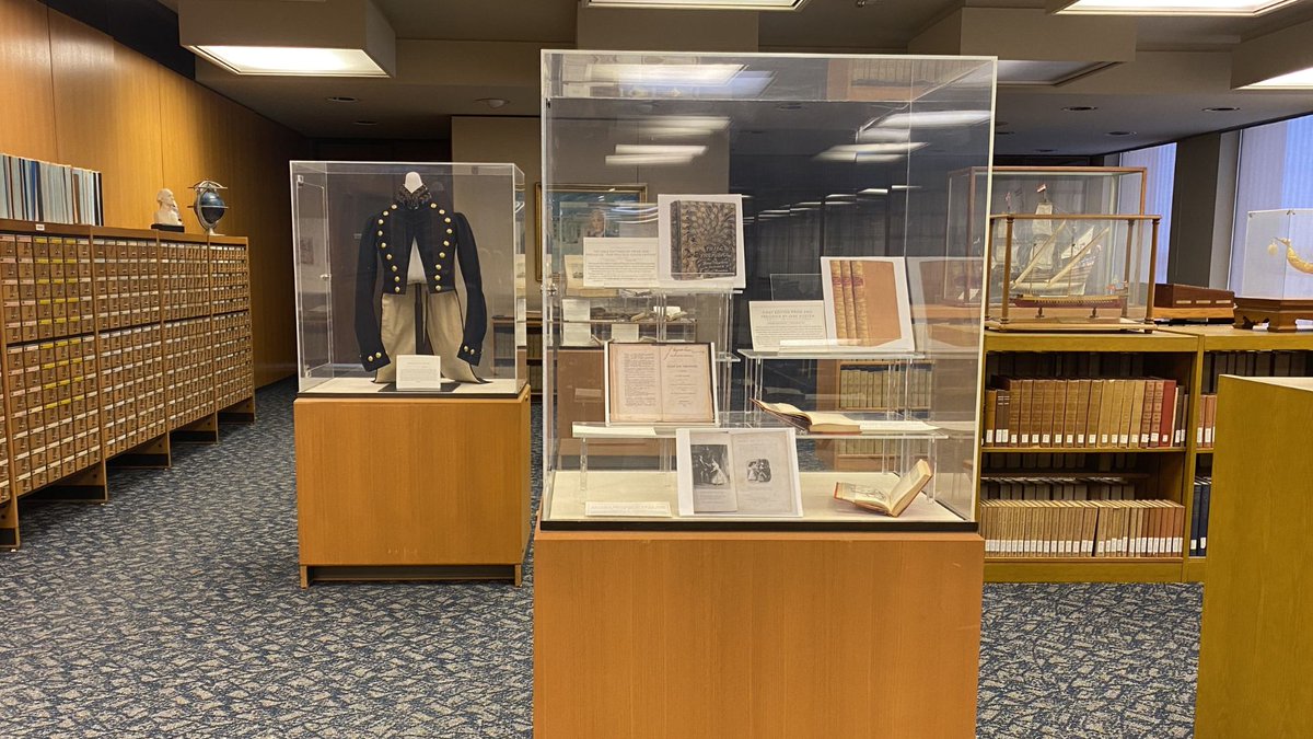 Explore Jane Austen's world through a midshipmen-curated exhibit! Dive into notable editions of Jane Austen's works, influential books, and an era-authentic naval officer’s coat. Open weekdays in the Annapolis Room (Ni325), 12:30-16:30, until 31 January. #USNA #NimitzLibrary