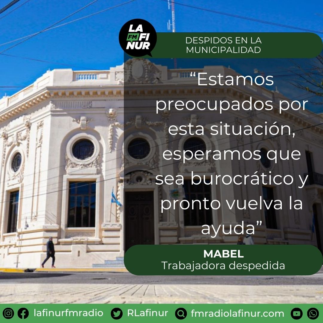 “No se dan cuenta del daño que han provocado en las familias, no tenemos ni para dar de comer”

Trabajadora despedida por la municipalidad de San Luis. Ella es único sostén de familia, y tiene a su marido con una grave enfermedad. Habló por Radio Lafinur.