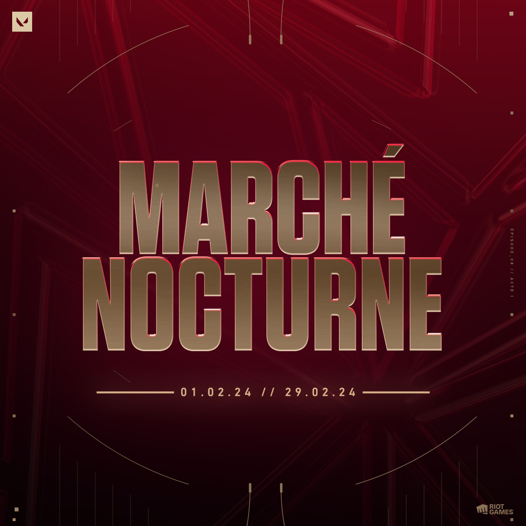VALORANTfr's tweet photo. Les offres sortent au crépuscule. Le Marché Nocturne ouvre bientôt ses portes. https://t.co/1tmxXYUOuK
