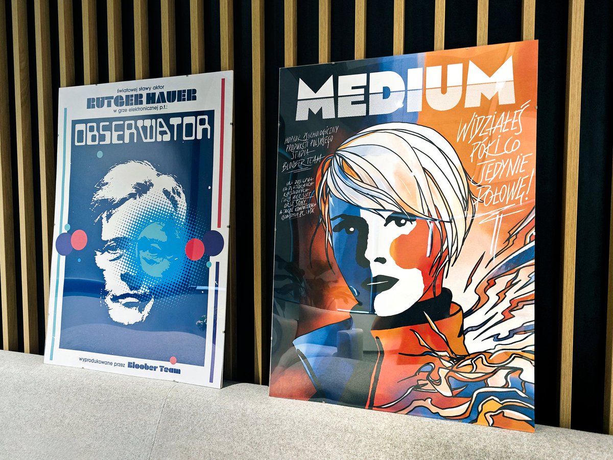 BlooberTeam's tweet photo. Now let's take a closer look at the posters from our unique, collector's fan set, which is being auctioned to support the 32nd WOŚP (The Great Orchestra of Christmas Charity).
#WOSP2024 #finalWOSP #BlooberTeam #LayersOfFear #TheMediumGame #ObserverSR https://t.co/G9KOAit5jh