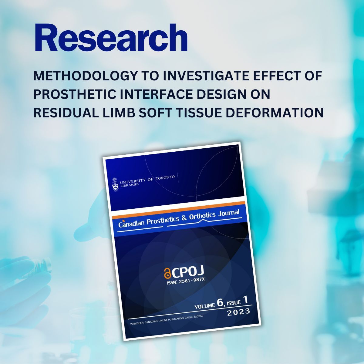 AcademyofOandP's tweet photo. Research to dive into this week --> Methodology to investigate effect of prosthetic interface design on residual limb soft tissue deformation. 

Read here https://t.co/l4OvWzjqNx or Academy members can access this and more via O&amp;P iQ https://t.co/l4OvWzjqNx https://t.co/6FiIw7Nfx2