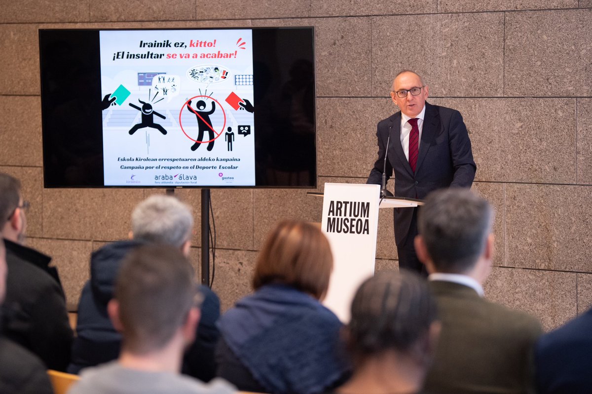 ¡𝐄𝐥 𝐢𝐧𝐬𝐮𝐥𝐭𝐚𝐫 𝐬𝐞 𝐯𝐚 𝐚 𝐚𝐜𝐚𝐛𝐚𝐫!
𝐈𝐫𝐚𝐢𝐧𝐢𝐤 𝐞𝐳, 𝐤𝐢𝐭𝐨! 

Apoyamos la campaña de <a href="/Araba/">Arabako Foru Aldundia | Diputación Foral de Álava</a> por el respeto en el Deporte Escolar ✋🏼🛑

#GoazenGlorioso