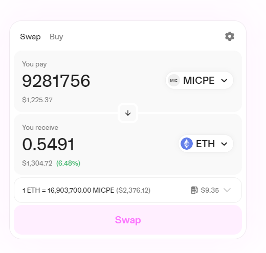 received $MICPE airdrop x.com/MickeypepesETH…