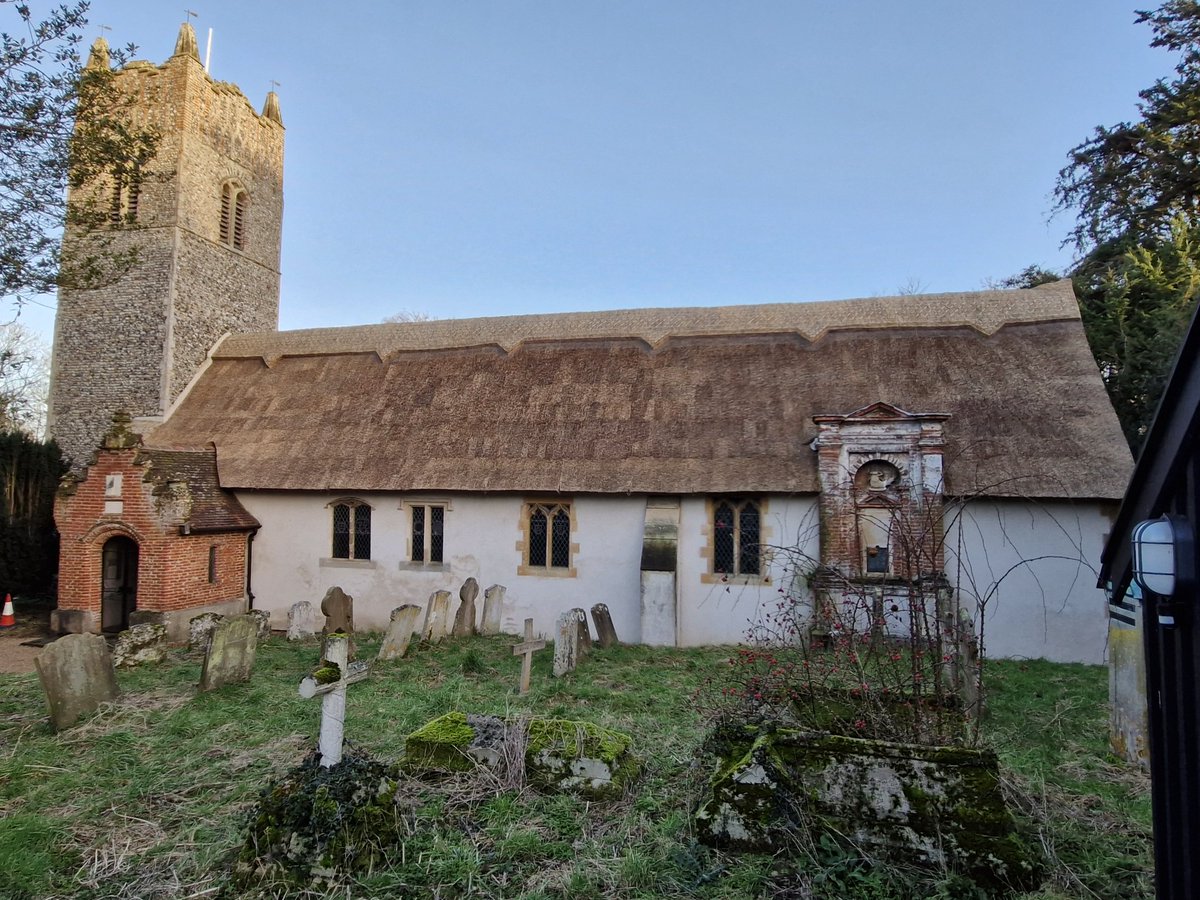 I spent part of last year working on this church.
The largest roof I've thatched, and I think one of my favourites.

It's stood for 600 years and still forms the heart of the community.  I met many different people while there, and the church meant something to each of them.