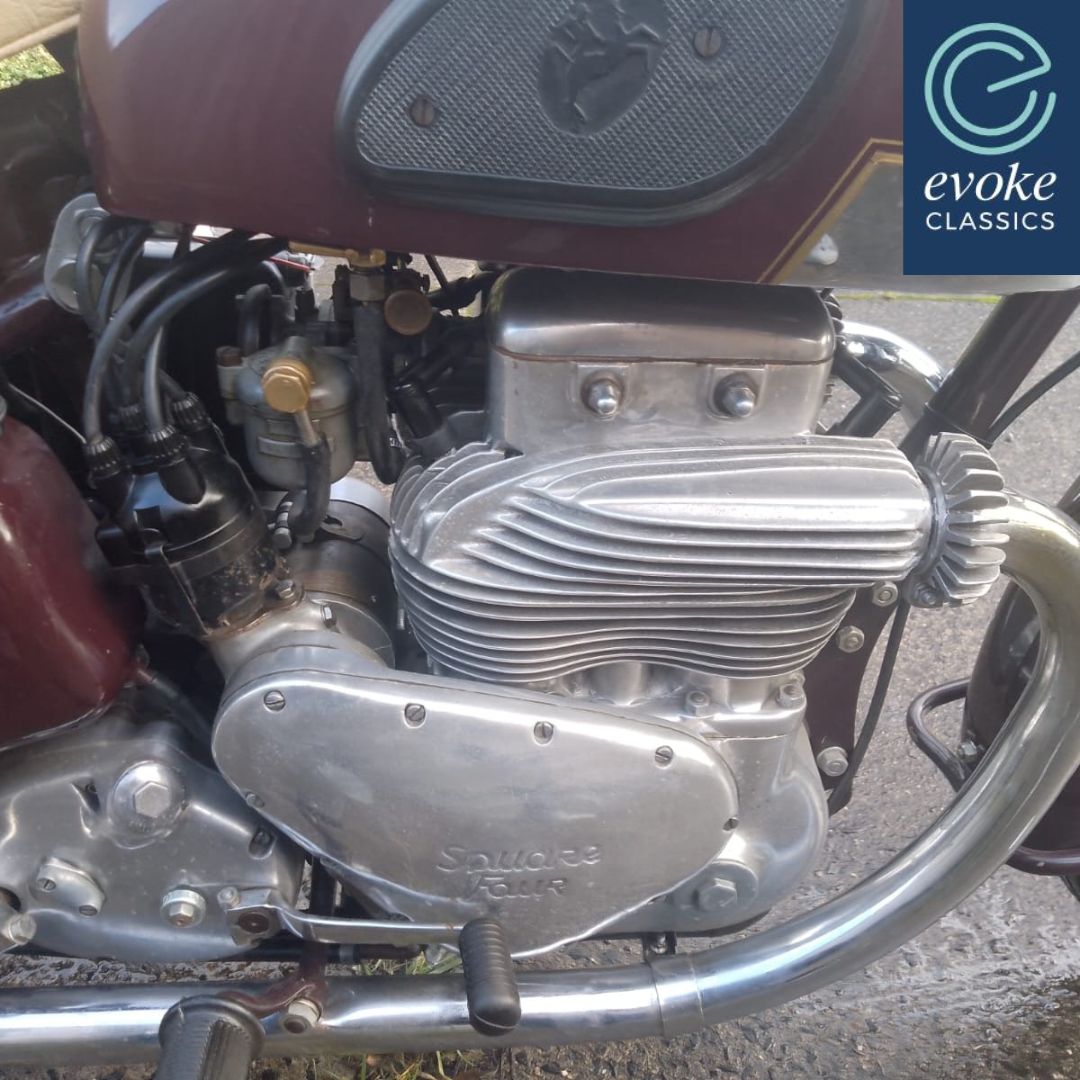EvokeClassics's tweet photo. LIVE AT AUCTION
1957 Ariel Square Four
https://t.co/OyLBbDdslw
+ 1,000cc engine
+ Ariel Owners Club Authenticity Certificate
+ Rebuilt by Ariel enthusiasts
+ Minimal miles since the rebuild
#Ariel #ArielSquareFour #ClassicMotorbikes https://t.co/mgfbf3976t