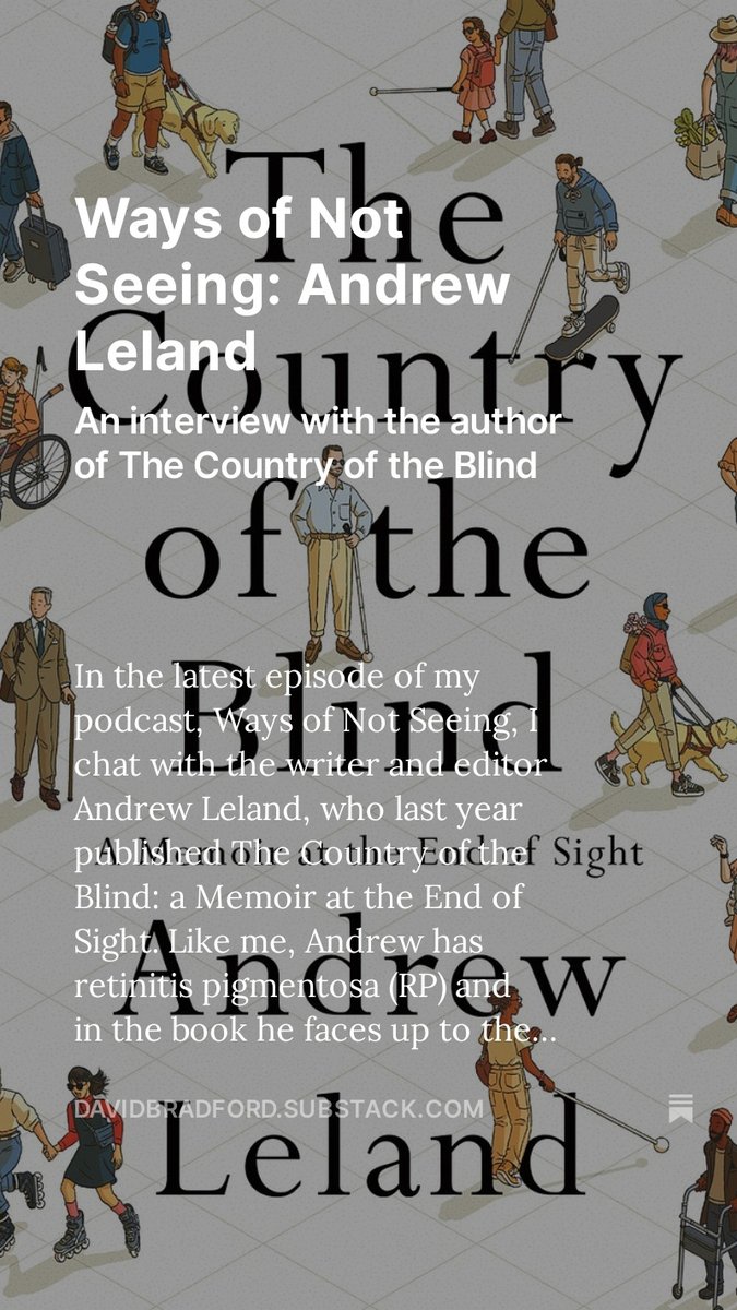 Introducing <a href="/WONSpod/">Ways of Not Seeing podcast</a> episode 7

A conversation with <a href="/quailty/">Andrew Leland</a> 

open.substack.com/pub/davidbradf…