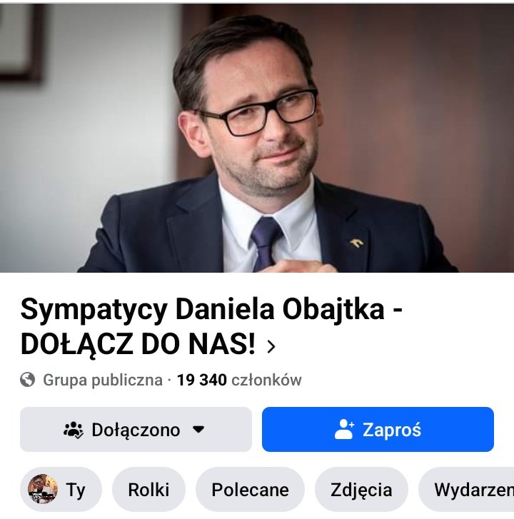 LKraskowski's tweet photo. Prawie 20 tysięcy osób liczy fanclub Daniela #Obajtka na #Facebooku. Zapisałem się, ale nie sądzę, aby admin pozwolił mi coś opublikować. :-) https://t.co/5udVxkKgvy
