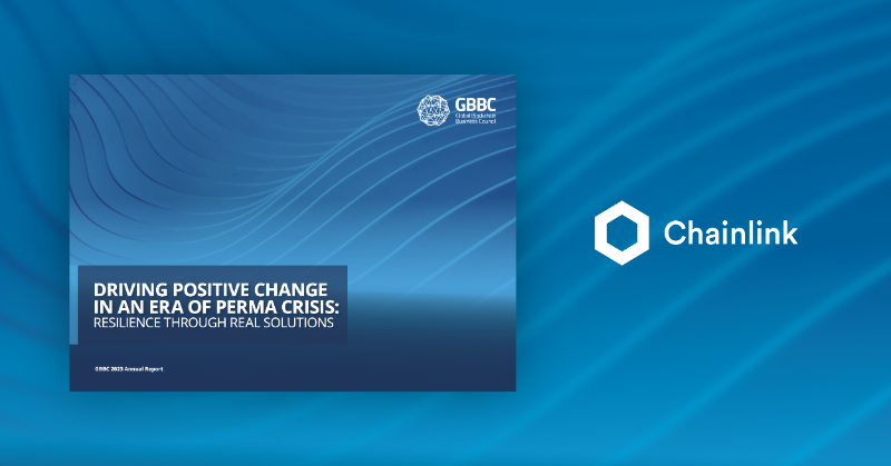 chainlink's tweet photo. "Chainlink is the core platform that capital markets need to advance tokenization."

Check out Global Blockchain Business Council's (@GBBCouncil) 2023 Annual Report to see how Chainlink is unlocking three key use cases for capital markets.