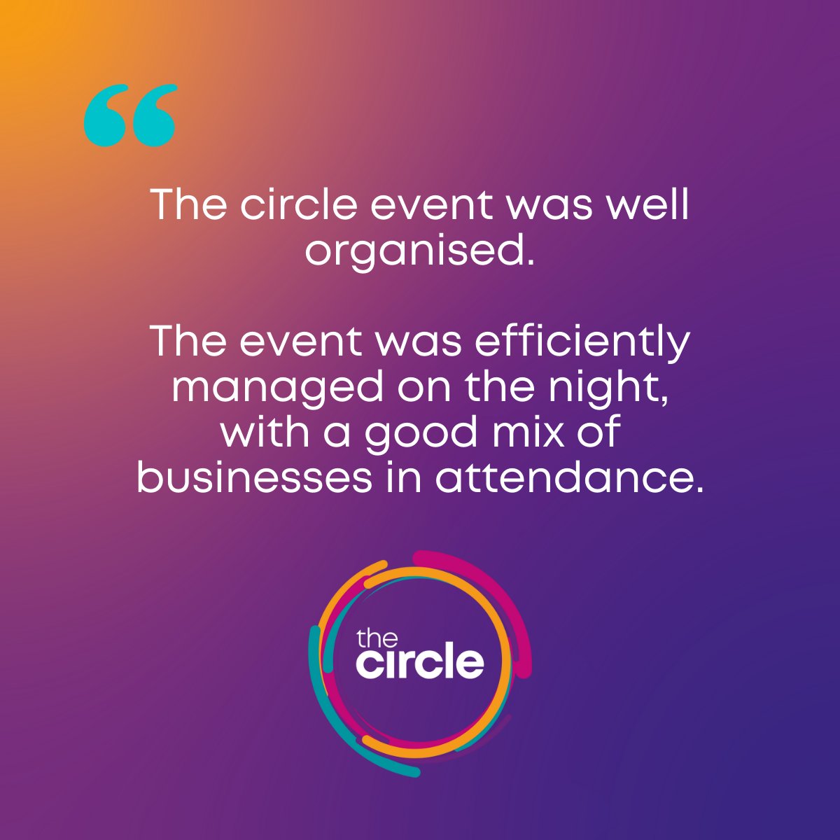 TheCircle_Event's tweet photo. Our events aim to provide the perfect environment for you to build relationships and grow both personally and professionally.

Take a look what some of our members have said ⬇️

#Testimonial #Feedback #JoinTheCircle https://t.co/w8rEgOxZ27