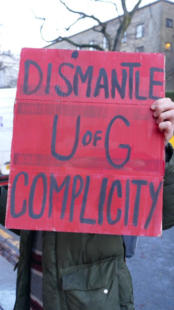 Liam_O_Hare's tweet photo. Students have occupied Hetherington House at Glasgow University calling for the institution to end its investments in arms companies due to their role in the ongoing killing in Gaza. Former Glasgow student Dima Alhaj was killed along with her 40 members of her family in November. https://t.co/2tc3yB4pu5