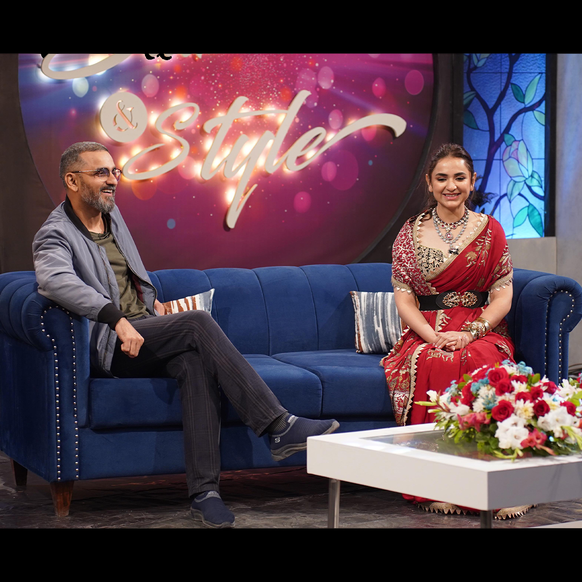 Nayab_thefilm's tweet image. Yumna Zaidi and M. Fawad Khan on the sets of Star &amp;amp; Style with Asim Yar on @PTVHome.Official for the promotions of their upcoming film ‘Nayab’! ✨

PRE-BOOKINGS NOW OPEN NATIONWIDE! 🎟️

MOVIE RELEASING ON 26TH JANUARY 2024 IN CINEMAS ALL OVER PAKISTAN 🎥
#NayabTheFilm #PTVHome