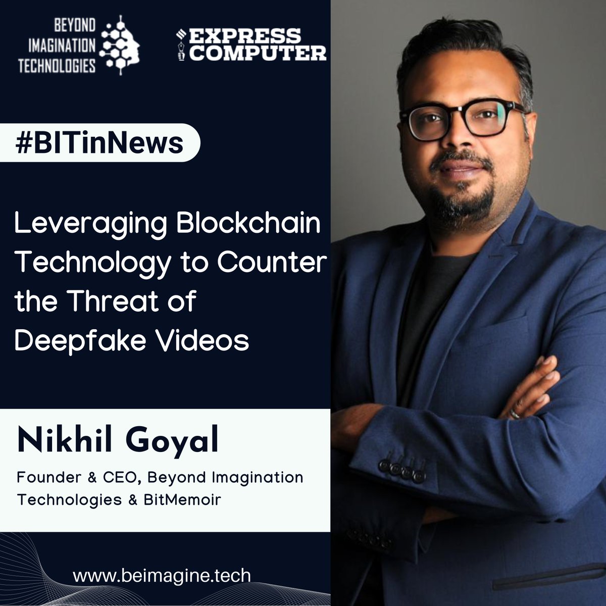 beimagine_tech's tweet photo. Gain insights from our Founder &amp; CEO, Mr. @Nikrider07, on Blockchain's Tactical Deployment Against Deepfake Menace in 2024! https://t.co/4LnUVKuKPA