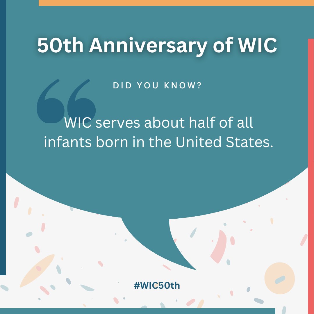 Happy 50th anniversary to the WIC program! We’re proud to support WIC families in our community with access to WIC-eligible foods, nutrition education, and more. #WIC50th #ceda