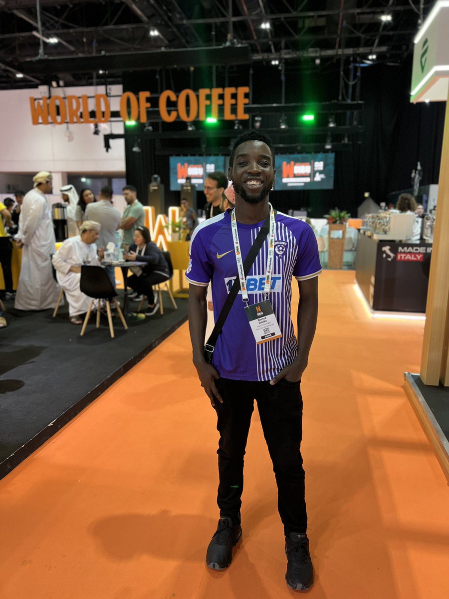 Its a pleasure being part of the on going World of coffee Exhibition.. And ofcourse donning my @WakisoGiantsFC jesery at such an event today was just making me more comfortble.. 

#woc2024dubai
#Worldofcoffee
#WorldOfCoffeedubai