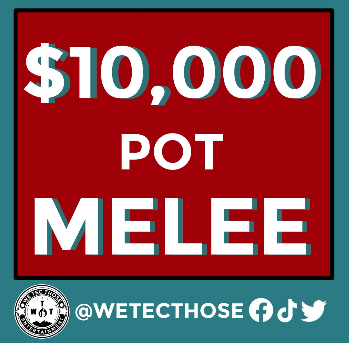 WeTecThose's tweet photo. 💸💰🤑$10,000??? Si leíste bien, 10,000 pesos de POT para MELEE. 
La comunidad recaudo dinero y se llego a una cantidad mas que deseada. El POT se dividirá entre el top3. 
🥇Primer lugar 7000
🥈Segundo lugar 2000
🥉Tercer lugar 1000   
Inscríbete :https://t.co/kITmO231Wu https://t.co/8zCDdkCTv9