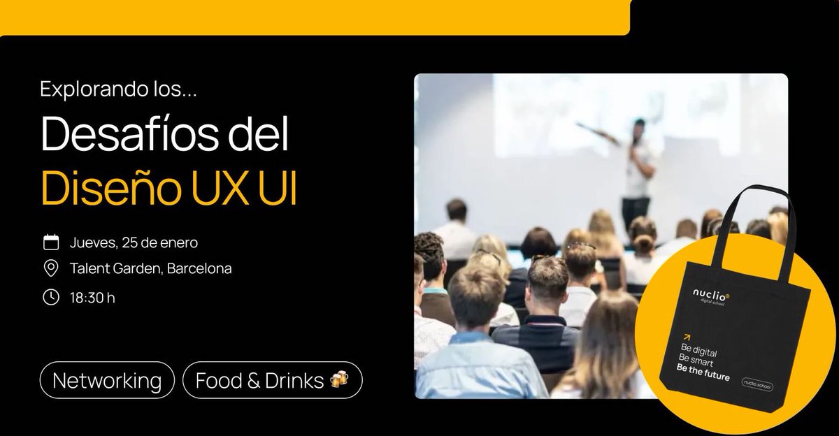 carmenansio's tweet photo. Este Jueves, ¡no te pierdas una oportunidad única! 🌟

Me uno a @nuclioschool en un evento especial sobre diseño UX/UI. Exploraremos juntos los desafíos a los que nos enfrentamos en este campo.

¡Es presencial y completamente gratuito! 
Apúntate aquí 👇🏻 y únete a la conversación. https://t.co/gK30It5P7V