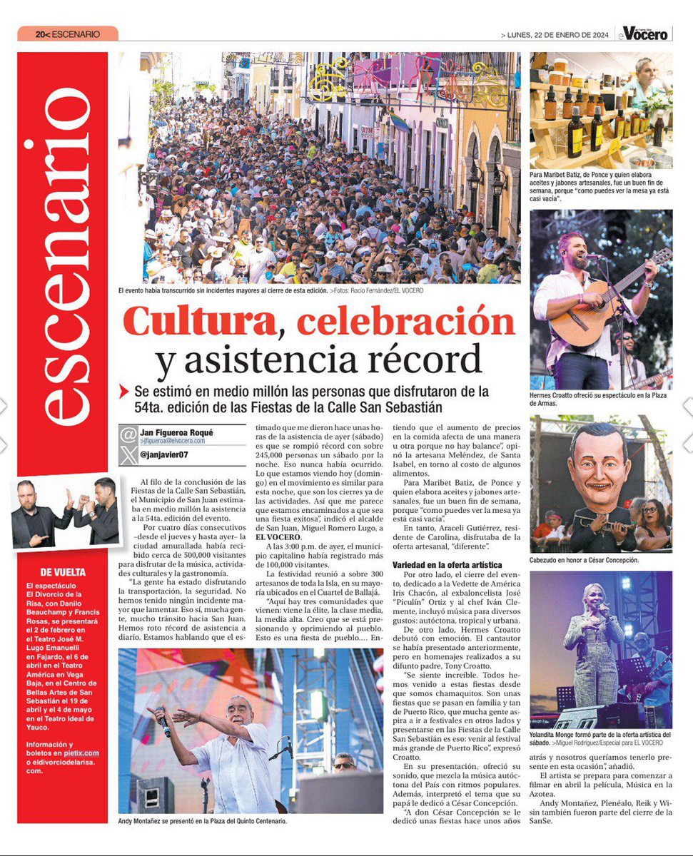 ¡Espectaculares Fiestas de la Calle San Sebastián! Luego de 4 días de celebración solo podemos decir GRACIAS. En San Juan demostramos una vez más la calidad de trabajo de todo un equipo y la calidez de nuestra gente. Gracias por permitirnos compartir la mejor celebración del