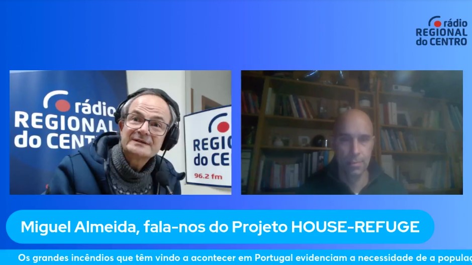 On 17 January 2024, the coordinator of the House Refuge project, Miguel Almeida, participated in the “Programa da Manhã” program of the Portuguese Rádio Regional do Centro,  where the project and some of its main results were presented. 

🔗 interview 🇵🇹📺 fb.watch/pKrl8Jf07Q