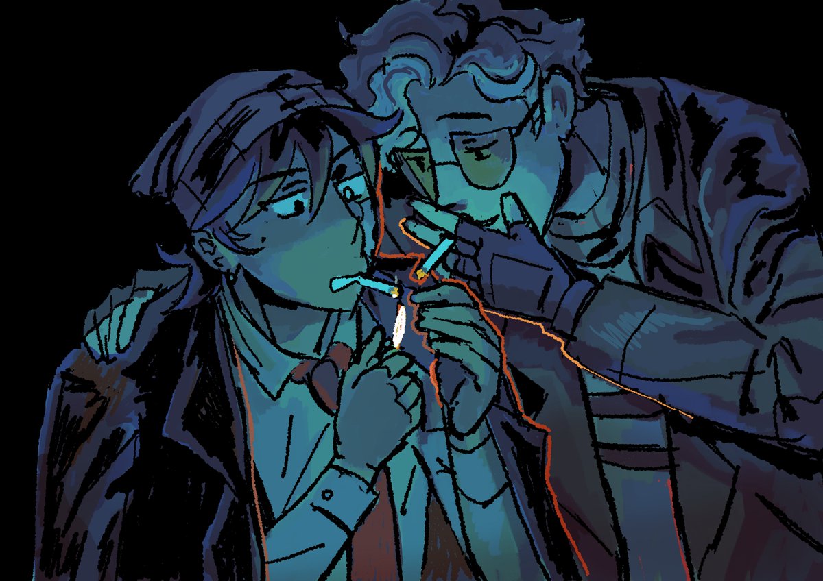 mugztwoo's tweet image. smoke-break #tntduofanart