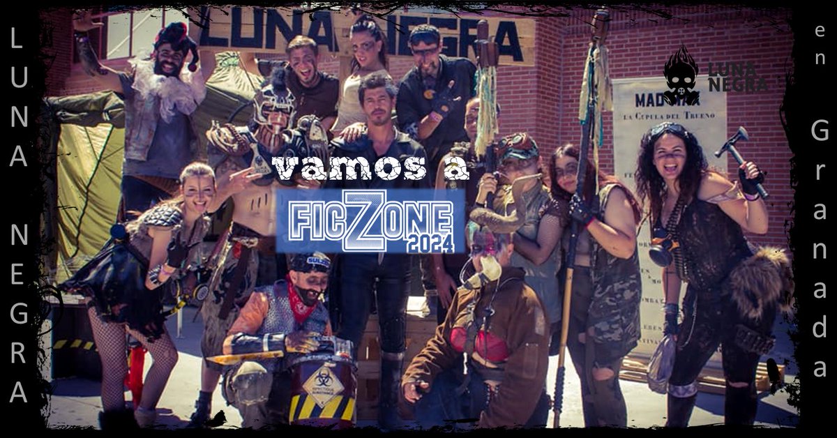 ¡Nos vamos a FicZone, Granada!
Es una convención de cine, series, cómic y manga.
Formulario de inscripción: forms.gle/21yvTrQMtdhtmz…
Participa en nuestro stand y se paga la entrada, alojamiento y dietas.
#ficzone #ficzone2024 #cosplay #friki #evento #granada #madmax #wastelanders