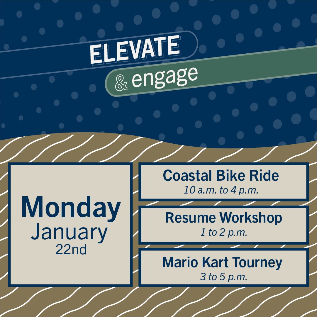 CSUMBAdmissions's tweet image. Join us for Elevate and Engage, a 5-day extravaganza from Jan 22-26! 🎉Immerse yourself in a variety of enriching experiences. csumb.edu/traditions/ele…