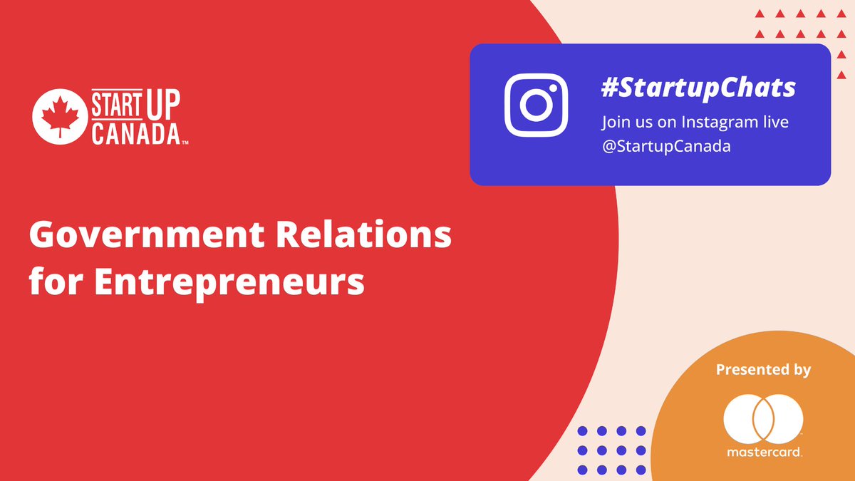 Startup_Canada's tweet photo. Throughout each month of 2023, we did #StartupChats on Instagram Live to have guests over and discuss different topics. One of our #StartupChats topics was on Government Relations for Entrepreneurs.
Read our recap blog: https://t.co/YSTz1x7KNO https://t.co/1f8FW1teF9